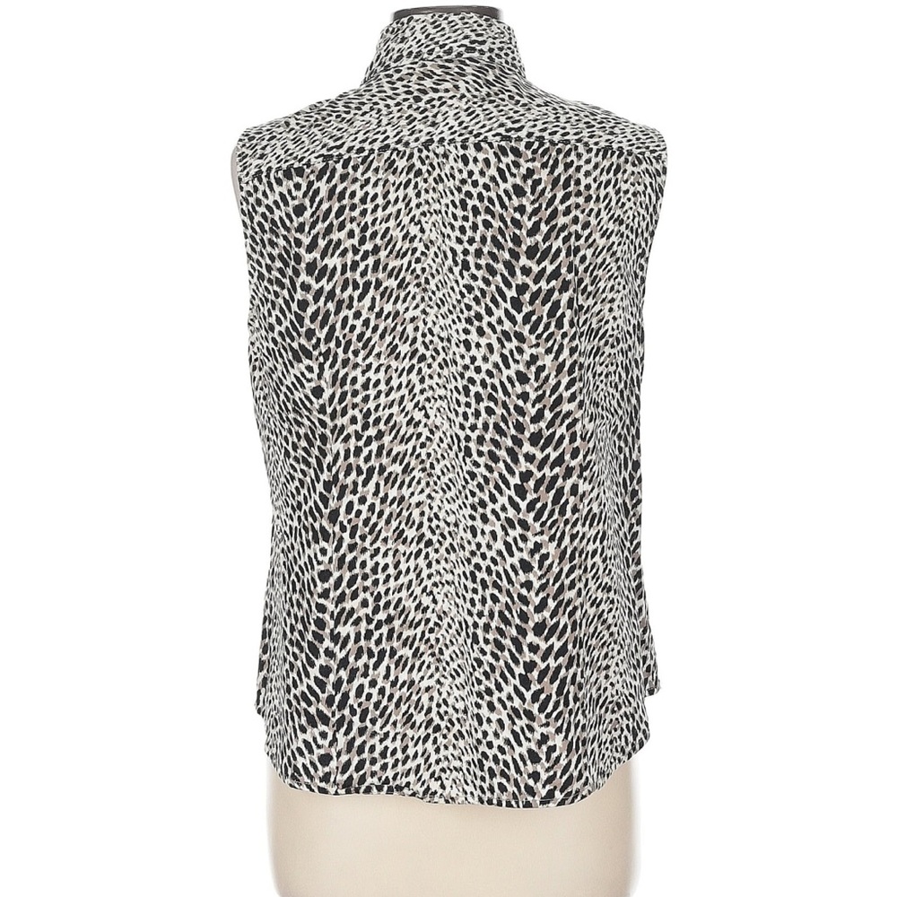 212 Collection Animal Print Sleeveless Button Down Shirt - Picture 6 of 6